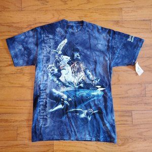 BRAND NEW Vtg THE MOUNTAIN Busch Gardens Navy ENDANGERED ANIMALS Mens Medium